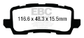 Picture of EBC 13+ Acura RLX 3-5 Redstuff Rear Brake Pads
