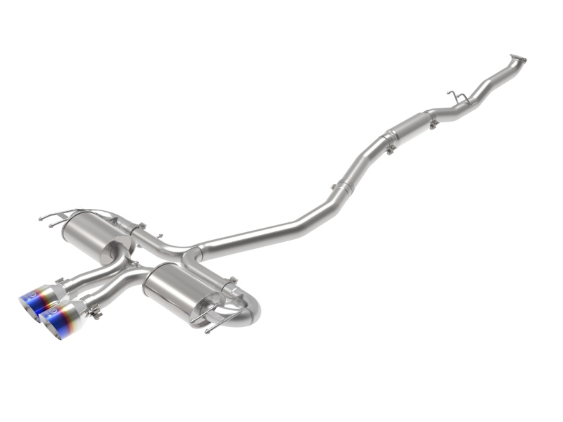 Picture of aFe Takeda 3in 304 SS Cat-Back Exhaust System w-Blue Flame Tips 17-20 Honda Civic Sport L4-1-5L t