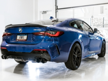 Picture of AWE Tuning 2019+ BMW M340i G20 Non-Resonated Touring Edition Exhaust - Quad Diamond Black Tips