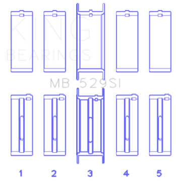 Picture of King Engine Bearings Ford V8 221 Main Bearing Set