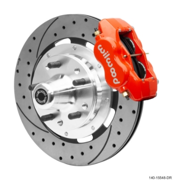 Picture of Wilwood 55-57 Chevrolet Bel Air Forged Dynalite Front Big Brake Kit - Red