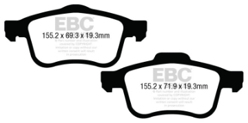 Picture of EBC 13+ Fiat 500L 1-4 Turbo Ultimax2 Front Brake Pads