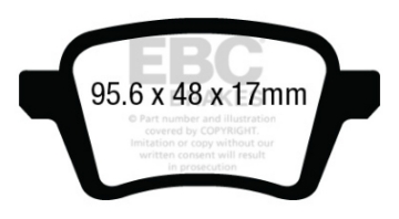Picture of EBC 13+ Fiat 500L 1-4 Turbo Ultimax2 Rear Brake Pads