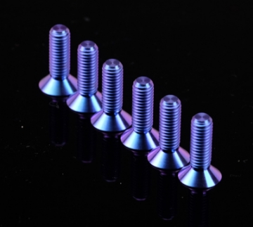 Picture of NRG Titanium Steering Wheel Screw Upgrade Kit Conical - Purple