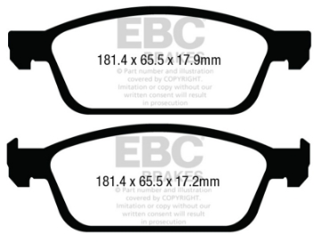 Picture of EBC 13+ Ford Escape 1-6 Turbo 4WD Ultimax2 Front Brake Pads