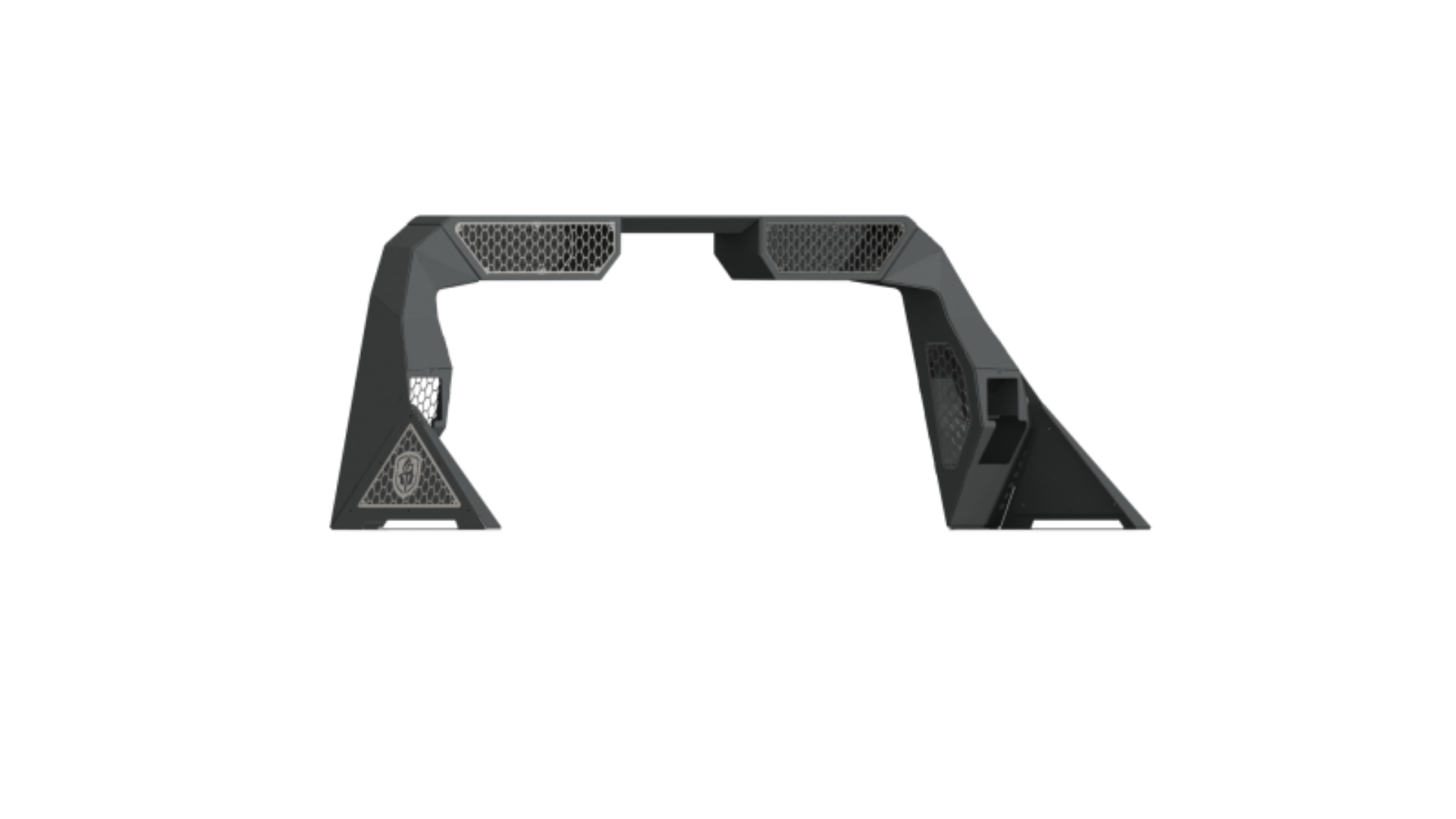 Picture of Road Armor 14-18 Chevy 1500 iD Headache Rack w-Bedrail Pod-Dual 10in Pod-Brake Lamp Relief-Hyve -Raw