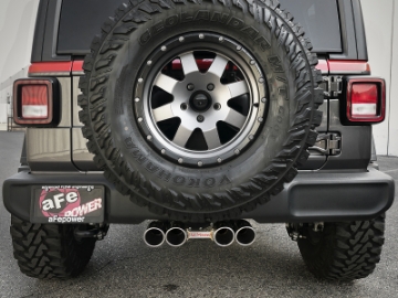 Picture of aFe Rebel Series 2-5in 304 SS Cat-Back Exhaust w- Polished Tip 18-20 Jeep Wrangler JL