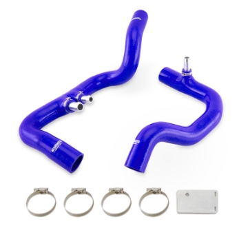 Picture of Mishimoto 2018+ Jeep Wrangler JL - Gladiator JT 3-6L AT Blue Silicone Radiator Coolant Hose Kit