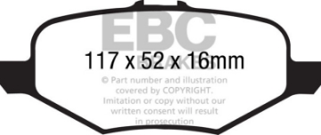 Picture of EBC 13+ Ford Flex 3-5 Greenstuff Rear Brake Pads