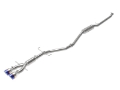 Picture of aFe Takeda 2-5in 304 SS Cat-Back Exhaust System w- Blue Tips 17-20 Honda Civic Si Sedan I4 1-5L