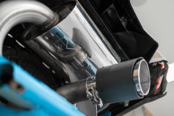 Picture of MBRP 17-21 Can-Am Maverick Turbo-Turbo R 2-5in Perf Series Chamber Oval Turbo Back Exhaust C-F Tip