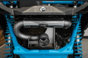 Picture of MBRP 17-21 Can-Am Maverick Turbo-Turbo R 2-5in Perf Series Chamber Oval Turbo Back Exhaust C-F Tip