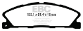 Picture of EBC 13+ Ford Taurus 3-5 Twin Turbo SHO Redstuff Front Brake Pads