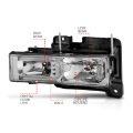 Picture of ANZO 1999-2000 Cadillac Escalade Crystal Headlights