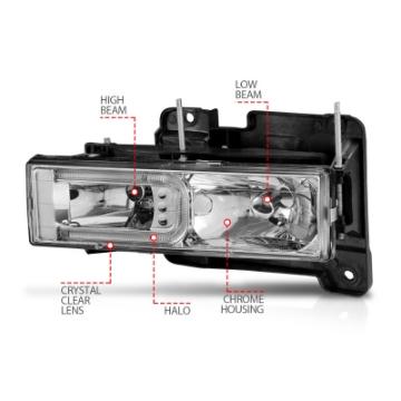 Picture of ANZO 1999-2000 Cadillac Escalade Crystal Headlights