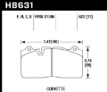 Picture of Hawk 09-11 Corvette Z06-09-13 0ZR-1 w-Carbon Ceramic Brakes & Iron Rotors Front HPS 5-0 Brake Pads