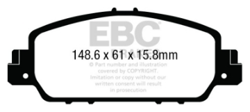 Picture of EBC 13+ Honda Accord Coupe 2-4 EX Ultimax2 Front Brake Pads