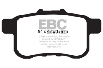 Picture of EBC 13+ Honda Accord Coupe 2-4 LX Ultimax2 Rear Brake Pads