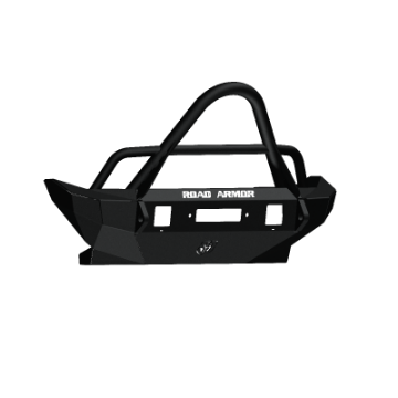 Picture of Road Armor 07-18 Jeep Wrangler JK Stealth Front Winch Bumper w-Stinger Guard Mid Width - Tex Blk
