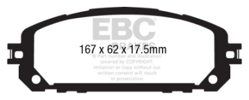 Picture of EBC 13+ Jeep Cherokee 3-2 Ultimax2 Front Brake Pads
