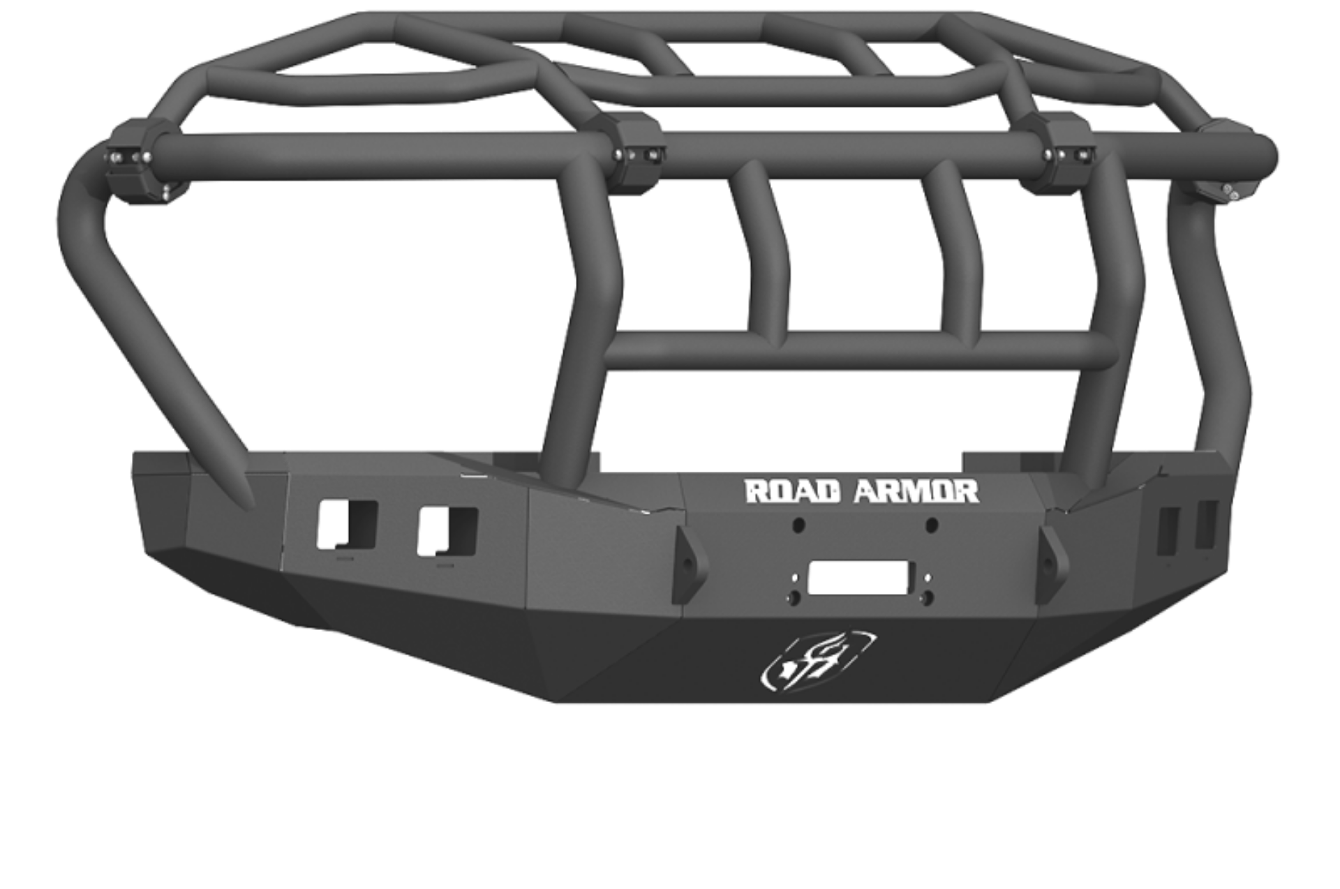 Picture of Road Armor 17-20 Ford F-250 Stealth Wide Fender Front Winch Bumper w-Intimidator Guard - Tex Blk