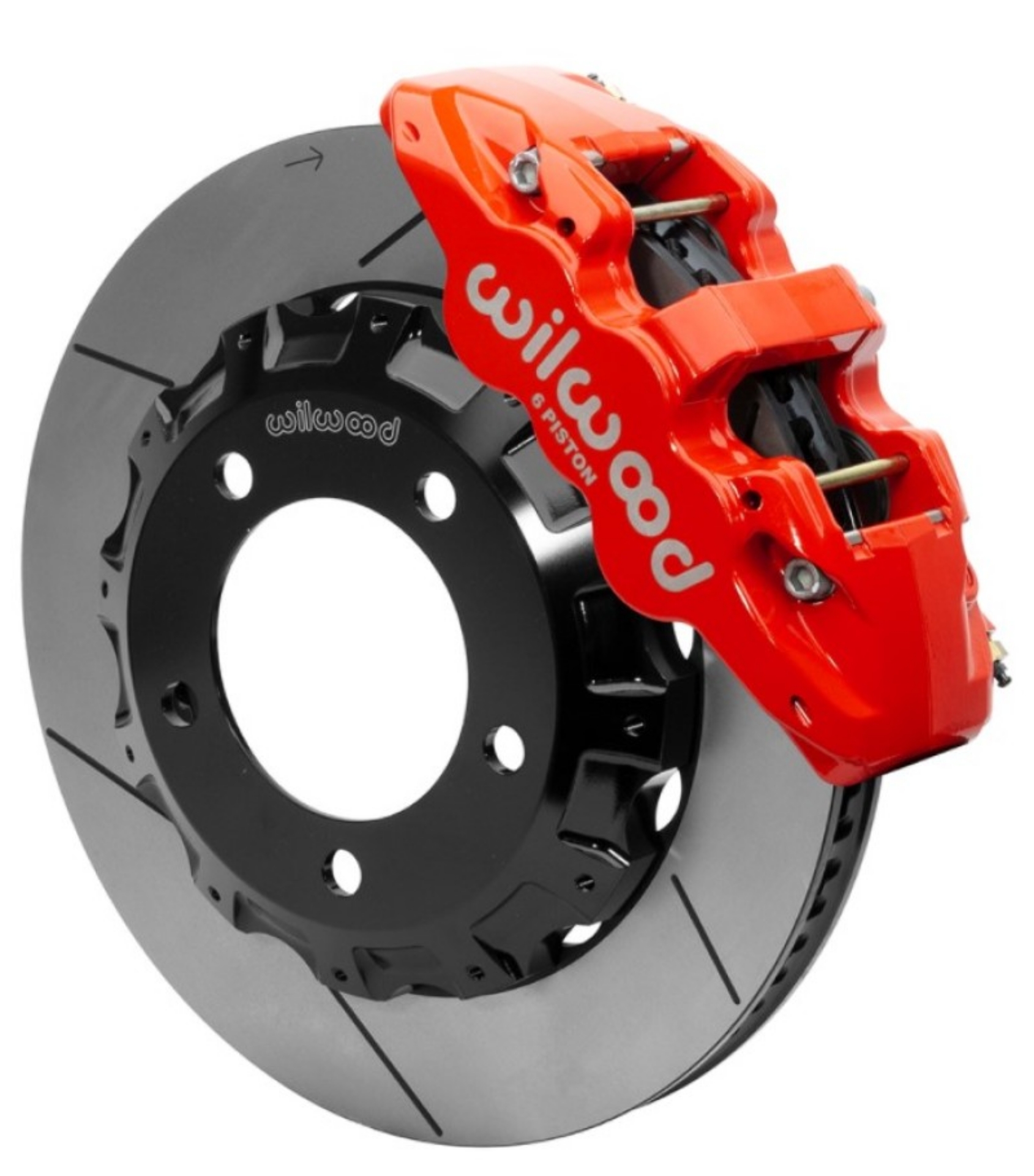 Picture of Wilwood AERO6 Front Brake Kit Red 14-25in 2016-2018 Toyota Land Cruiser J200 w- Lines