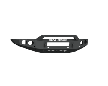 Picture of Road Armor 19-20 Ford Ranger Stealth Front Bumper w-Round Light Pods-Pre-Runner Guard - Tex Blk