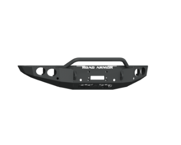 Picture of Road Armor 19-20 Ford Ranger Stealth Front Winch Bumper w-Round Light Pods-Pre-Runner - Blk