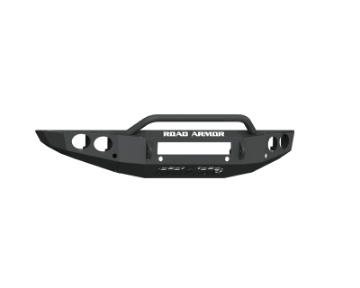 Picture of Road Armor 19-20 Ford Ranger Stealth Front Bumper w-Round Light Pods-Pre-Runner Guard - Tex Blk