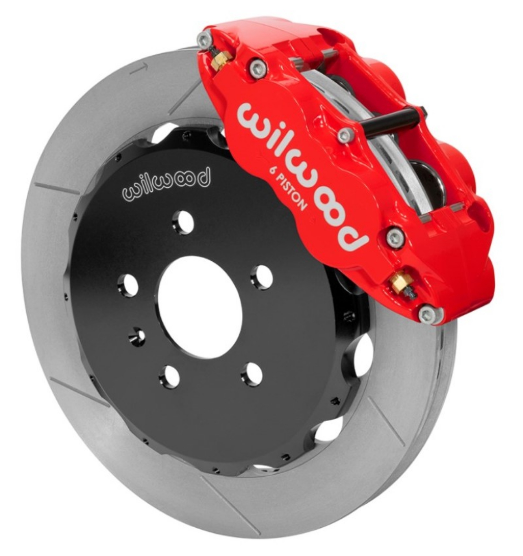 Picture of Wilwood 03-08 Audi A4 Forged Narrow Superlite 6R Front Big Brake Kit 12-88in Red w- Lines