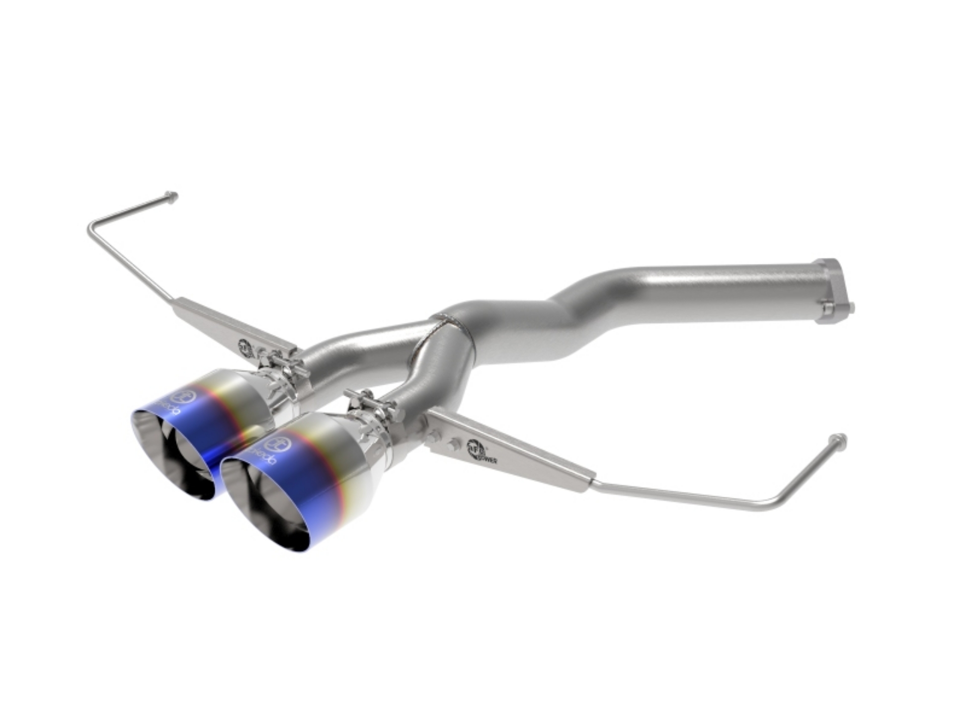 Picture of aFe Takeda 3in-2-5in 304 SS Axle-Back Exhaust w-Blue Flame Tip 19-20 Hyundai Veloster I4-1-6Lt
