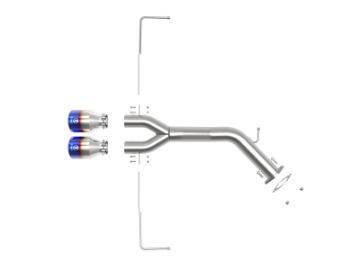 Picture of aFe Takeda 3in-2-5in 304 SS Axle-Back Exhaust w-Blue Flame Tip 19-20 Hyundai Veloster I4-1-6Lt