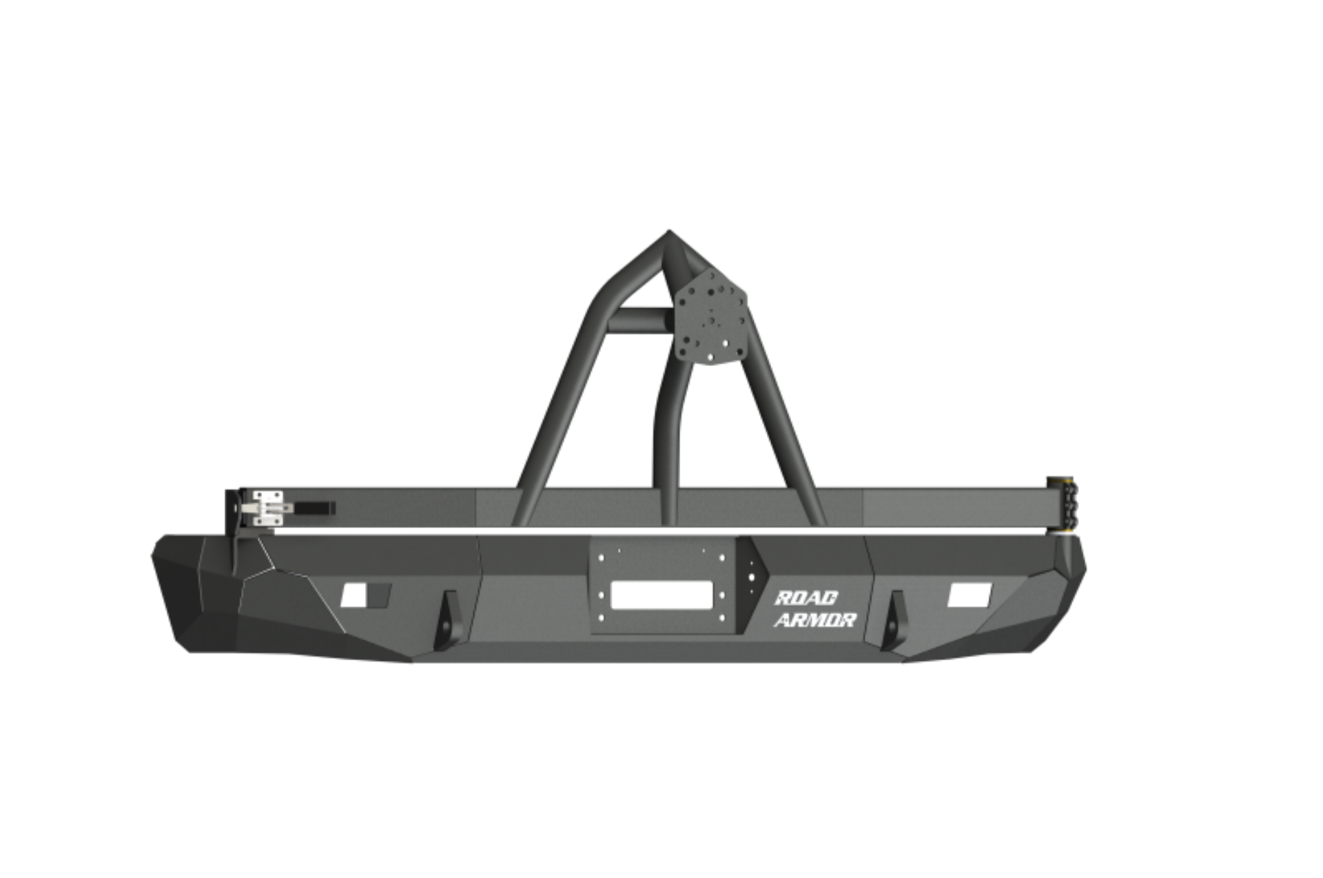 Picture of Road Armor 99-07 Ford Excursion Stealth Rear Winch Bumper w-Tire Carrier - Tex Blk