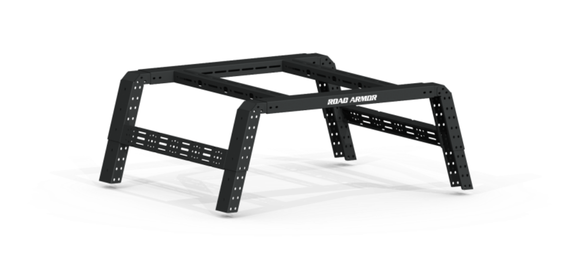 Picture of Road Armor Universal 5-1-2-6ft Full-Size Beds TRECK Adj Bed Rack - Tex Blk w-o Brackets