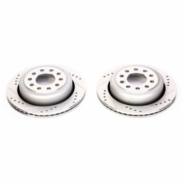 Picture of Power Stop 03-11 Lincoln Town Car Rear Evolution Drilled & Slotted Rotors - Pair