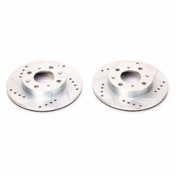 Picture of Power Stop 88-91 Honda CRX Front Evolution Drilled & Slotted Rotors - Pair