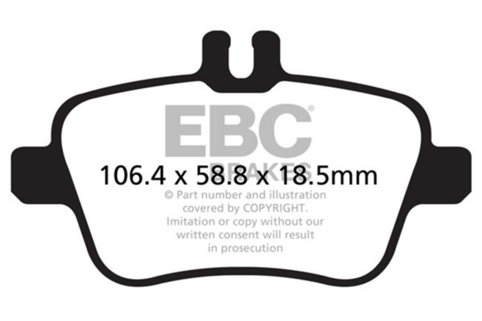 Picture of EBC 13+ Mercedes-Benz CLA250 2-0 Turbo Greenstuff Rear Brake Pads