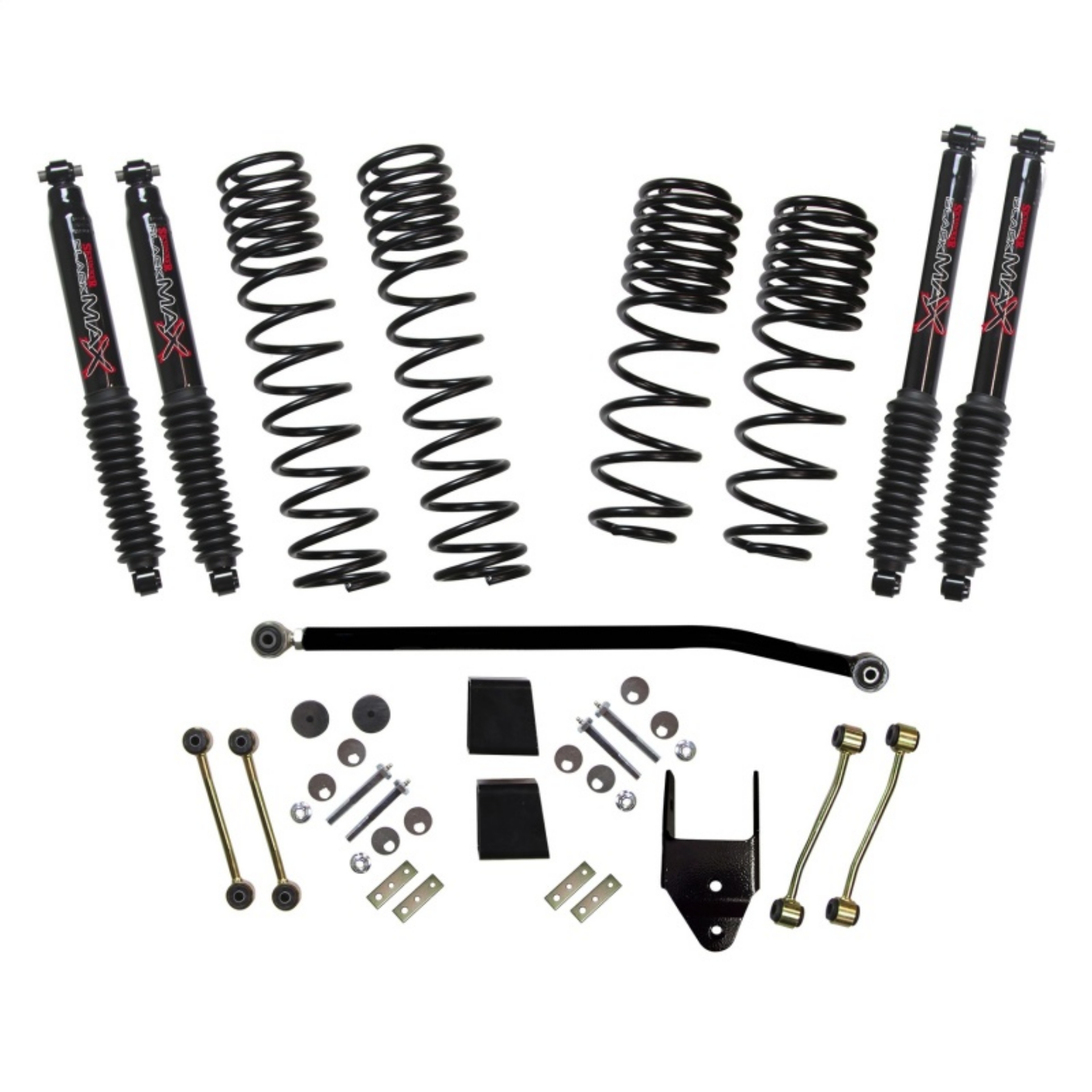 Picture of Skyjacker 2020 Jeep JL 4WD Rub Diesel 3-5-4in Dual Rate Long Travel Sus Lift Kit w-Blk Max Shocks