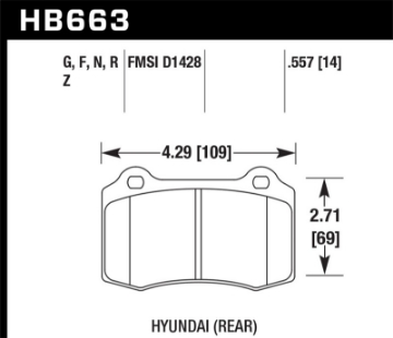 Picture of Hawk 12-15 Tesla Model S HPS 5-0 Rear Brake Pads