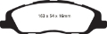 Picture of EBC 13-14 Ford Mustang 3-7 A-T+Performance Pkg Redstuff Front Brake Pads