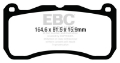 Picture of EBC 13-14 Ford Mustang 5-8 Supercharged GT500 Shelby Redstuff Front Brake Pads