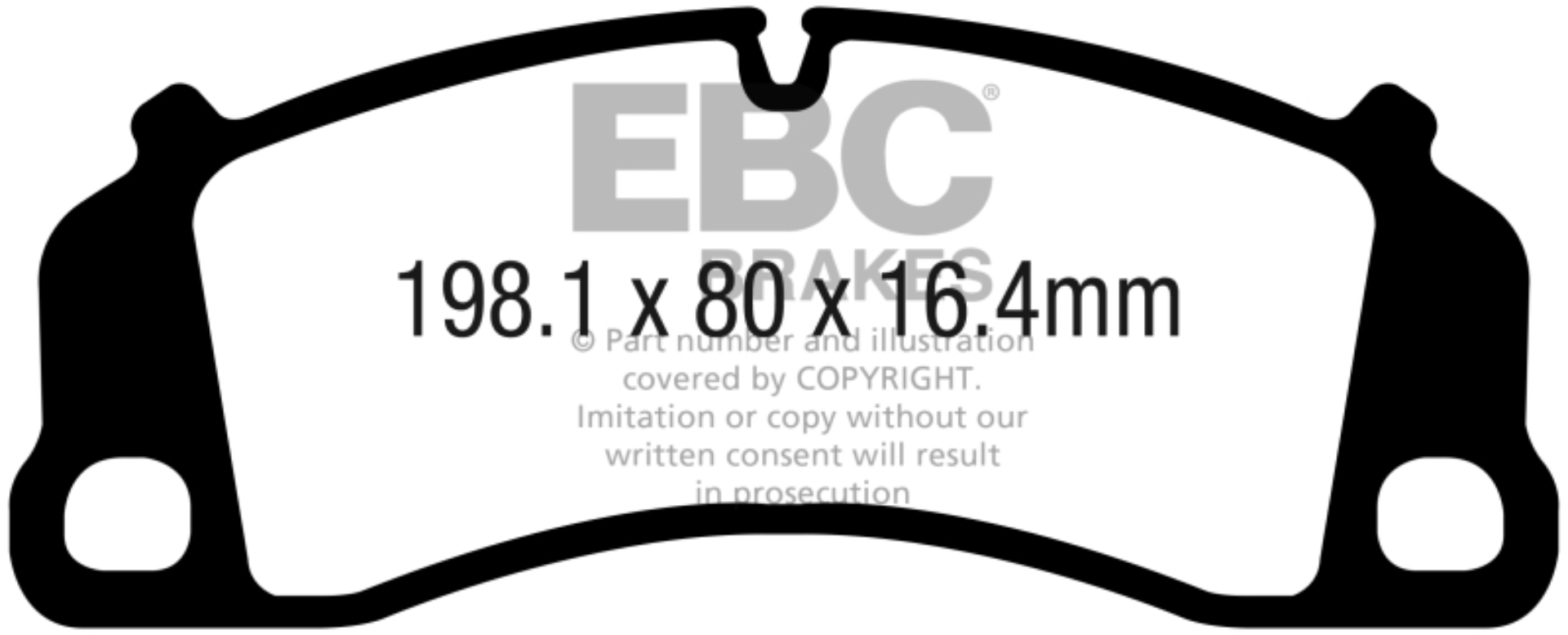 Picture of EBC 13-15 Porsche 911 991 Cast Iron Rotor only 3-8 GT3 Yellowstuff Front Brake Pads