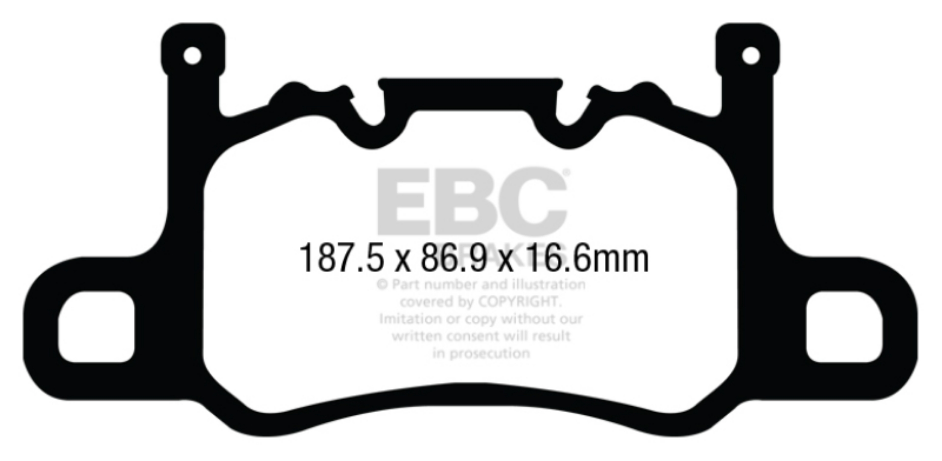 Picture of EBC 13-15 Porsche 911 991 Cast Iron Rotor only 3-8 GT3 Yellowstuff Rear Brake Pads