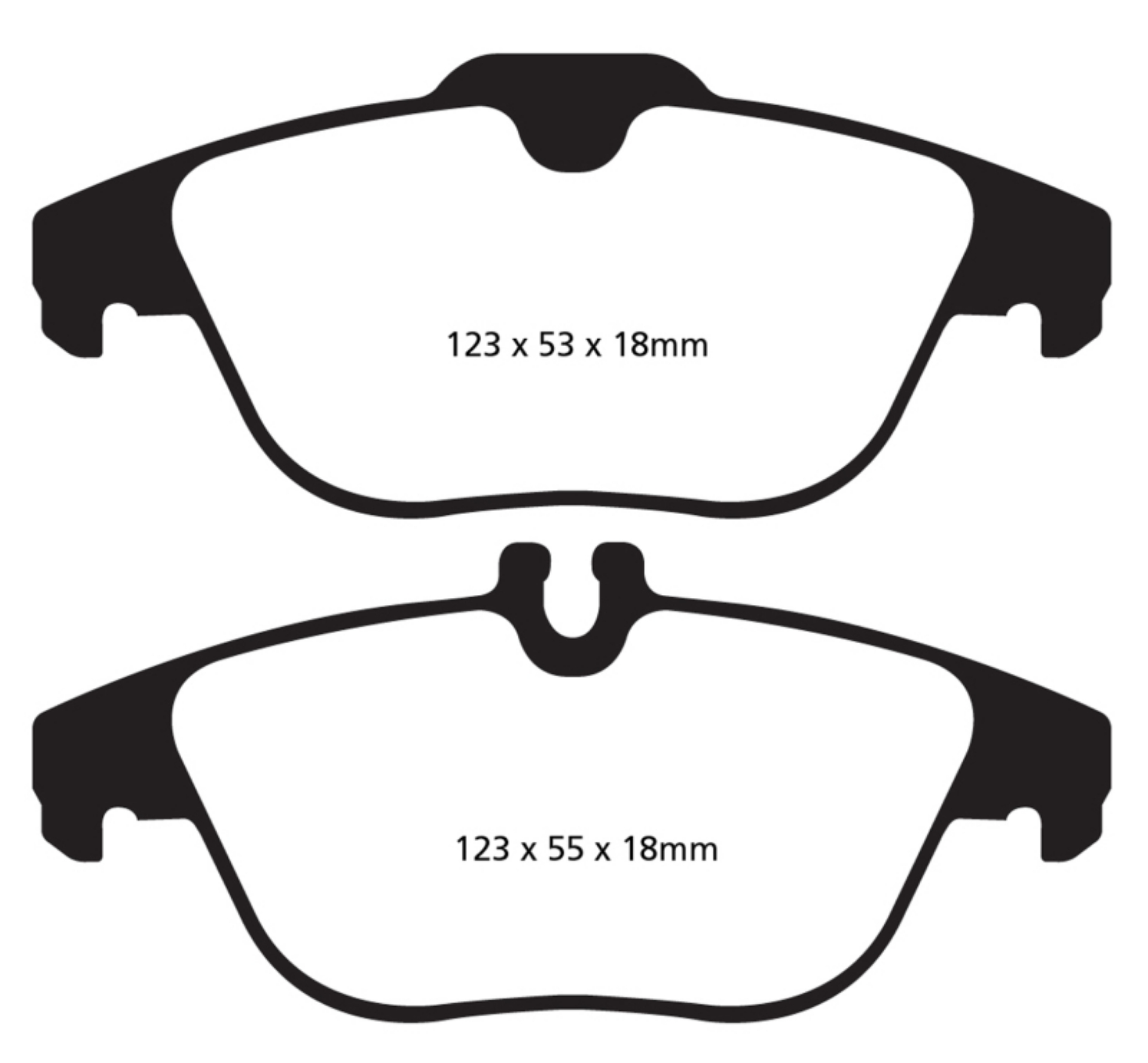 Picture of EBC 13-16 Mercedes-Benz GLK250 2-1 Twin TD Yellowstuff Rear Brake Pads