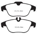 Picture of EBC 13-16 Mercedes-Benz GLK250 2-1 Twin TD Yellowstuff Rear Brake Pads