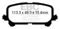 Picture of EBC 14+ Acura MDX 3-5 Greenstuff Rear Brake Pads
