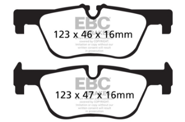 Picture of EBC 14+ BMW 228 Coupe 2-0 Turbo ATE calipers Ultimax2 Rear Brake Pads
