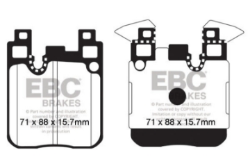 Picture of EBC 14+ BMW 228 Coupe 2-0 Turbo Brembo calipers Ultimax2 Rear Brake Pads
