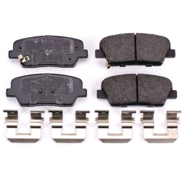 Picture of Power Stop 2010 Hyundai Genesis Rear Z17 Evolution Ceramic Brake Pads w-Hardware