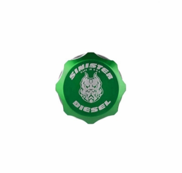 Picture of Sinister Diesel 13-17 Dodge-Ram 6-7 Cummins Billet Fuel Plug - Green